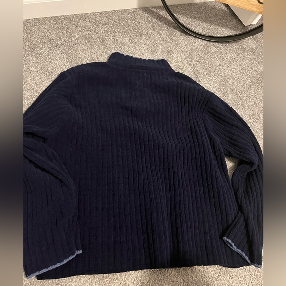 Vintage Mens Alpine Design Ribbed 1/4 Zip Sweater - Picture 6 of 6